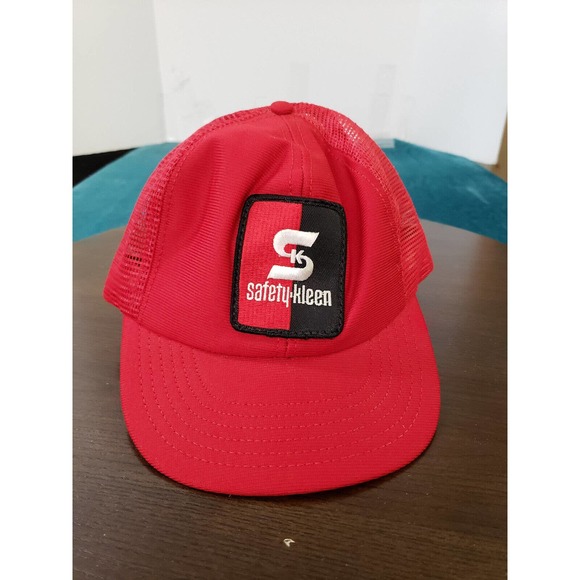 VINTAGE Safety Kleen Hat Cap One Size Red Adjustable Snapback Adult Cotton USA - Picture 2 of 8